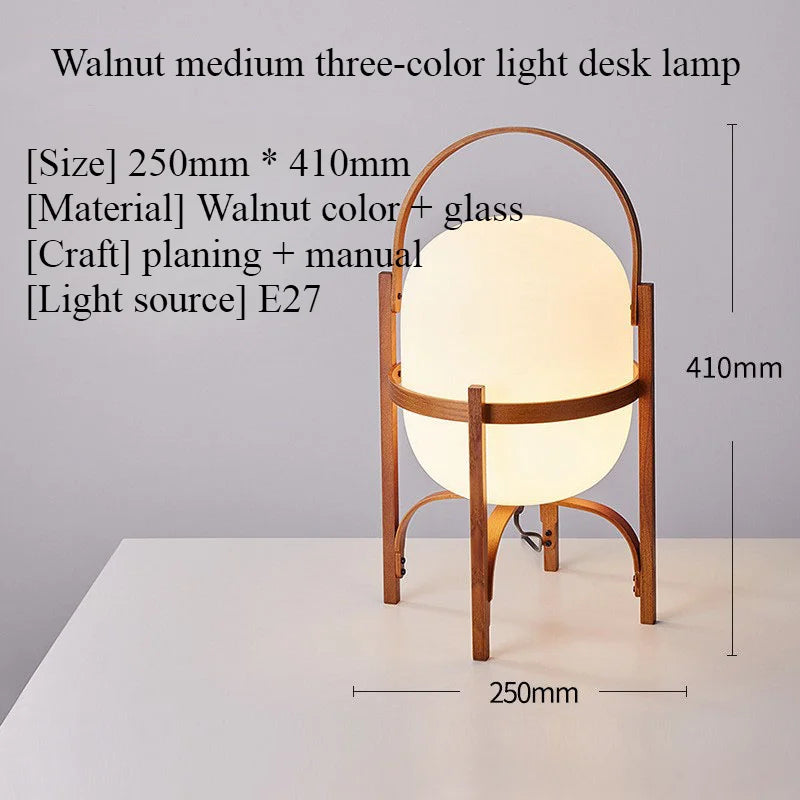 Wood Standing Lamp Modern Simple Art Tabletop Room Decor