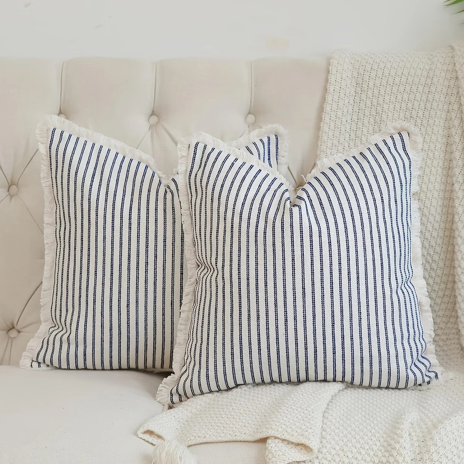 Comfortable Striped Throw Pillow For Home Bedroom & Living Room