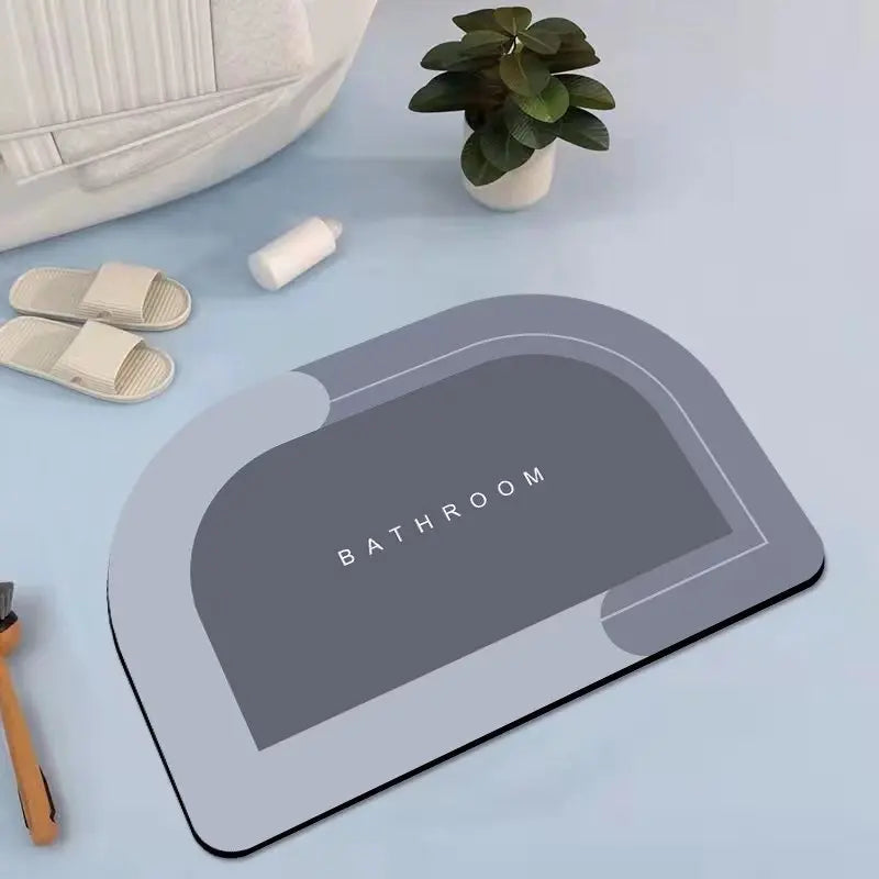 Bathroom absorbent floor mat quick drying cushion