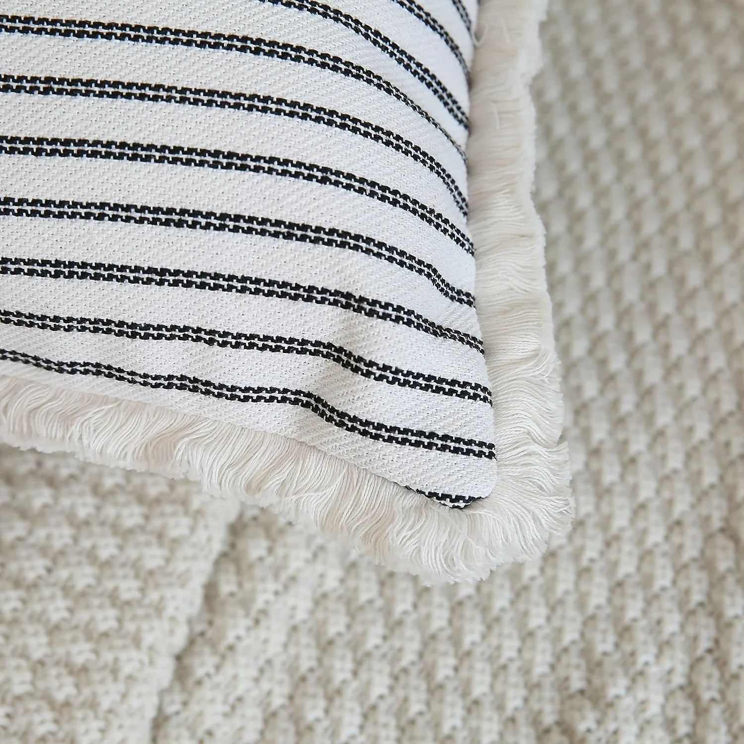 Comfortable Striped Throw Pillow For Home Bedroom & Living Room