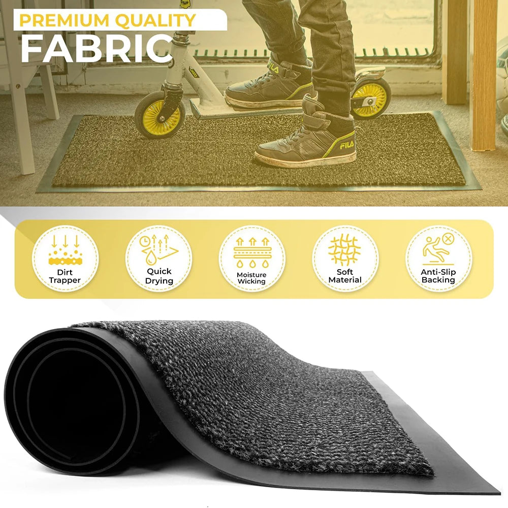 Washable Door Mats Indoor & Outdoor
 Non-Slippery Heavy Duty 
Stylish & Large Rubber