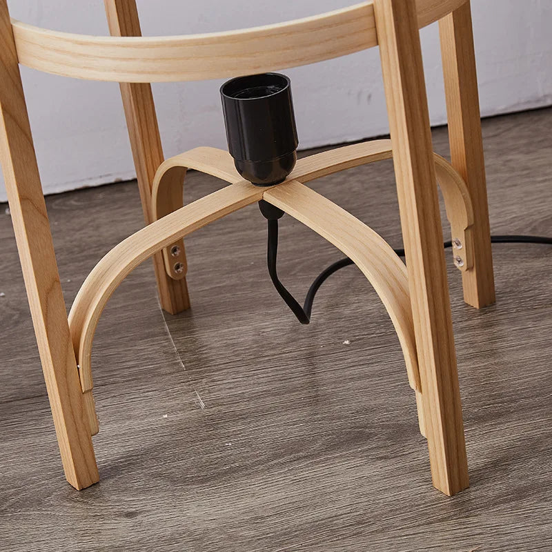 Wood Standing Lamp Modern Simple Art Tabletop Room Decor