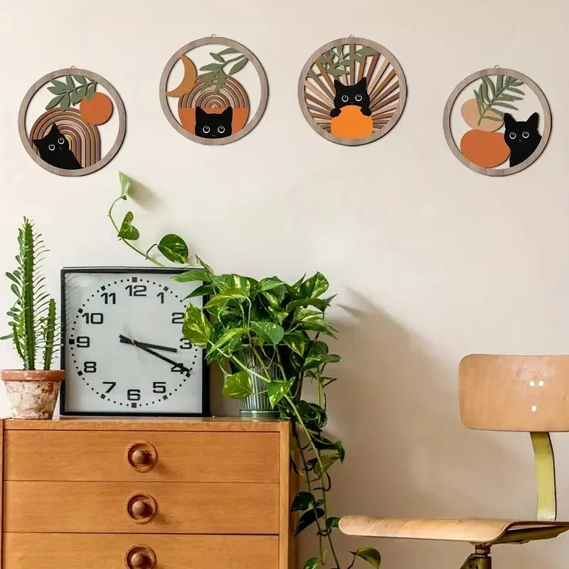 4Pcs Wall Art decor, Hollowed-out Design for living room