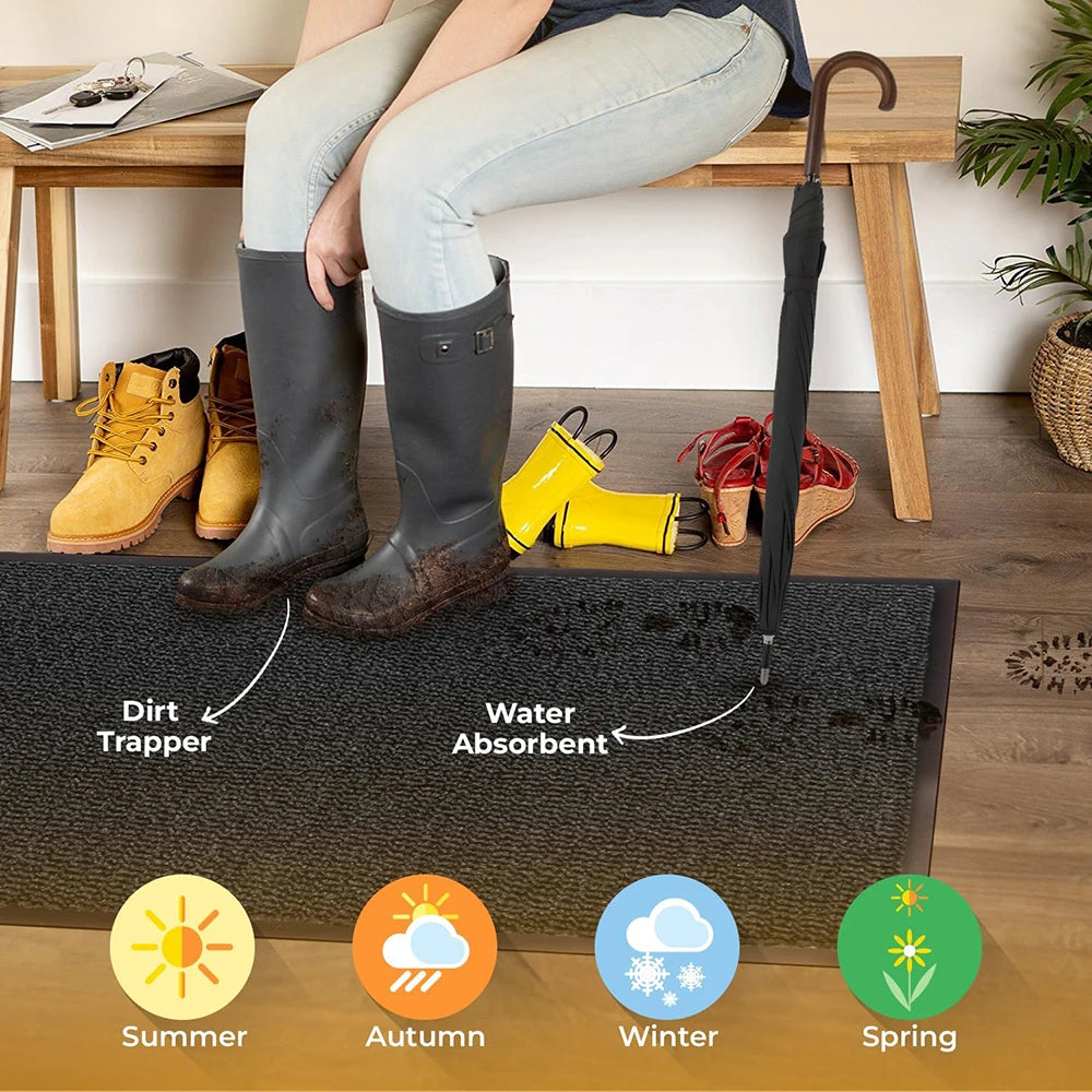 Washable Door Mats Indoor & Outdoor
 Non-Slippery Heavy Duty 
Stylish & Large Rubber