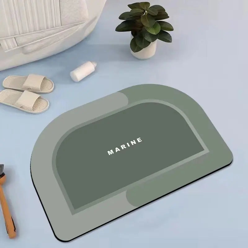 Bathroom absorbent floor mat quick drying cushion