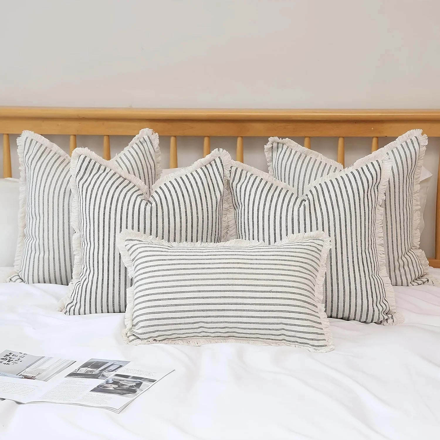 Comfortable Striped Throw Pillow For Home Bedroom & Living Room