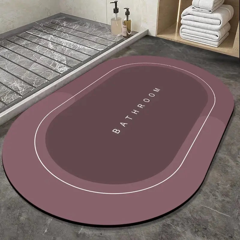 Bathroom absorbent floor mat quick drying cushion