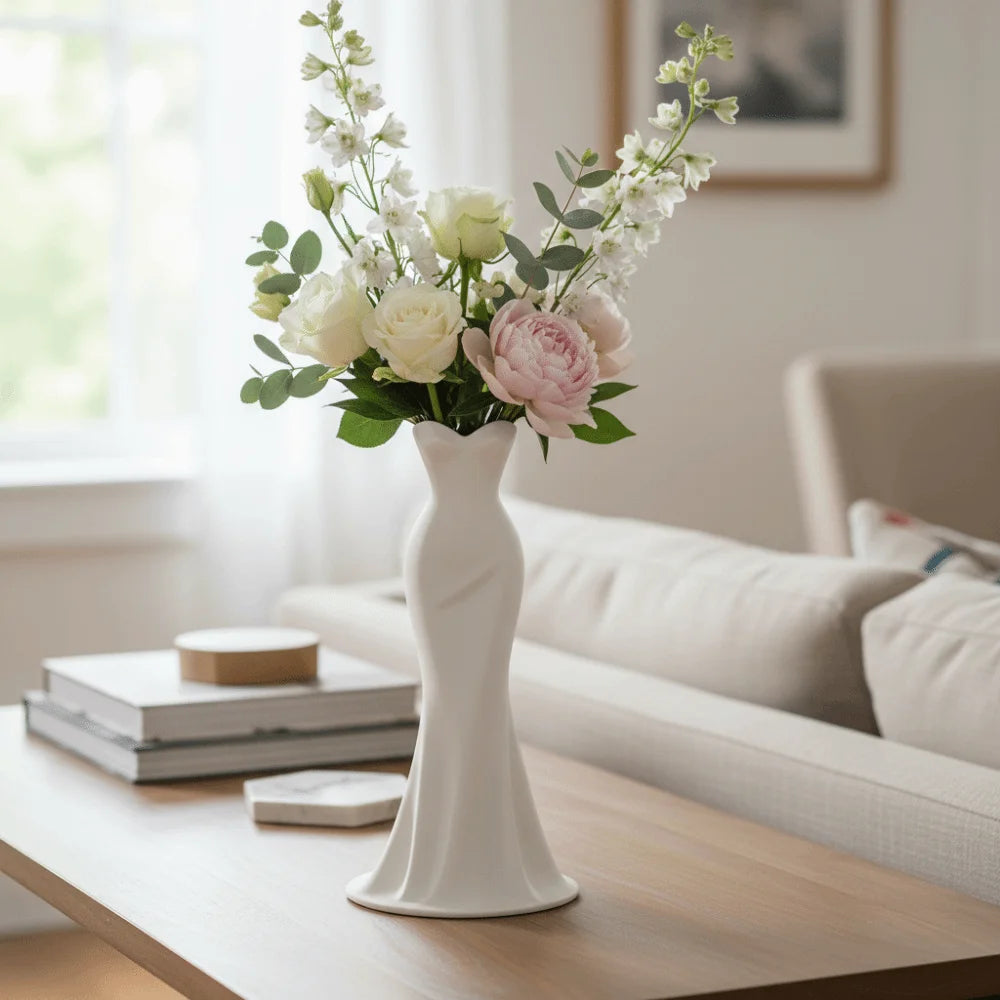 Flower Vases Twisted Design Flower Arrangement Dress Vase