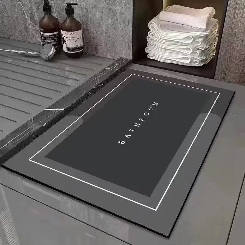 Bathroom absorbent floor mat quick drying cushion