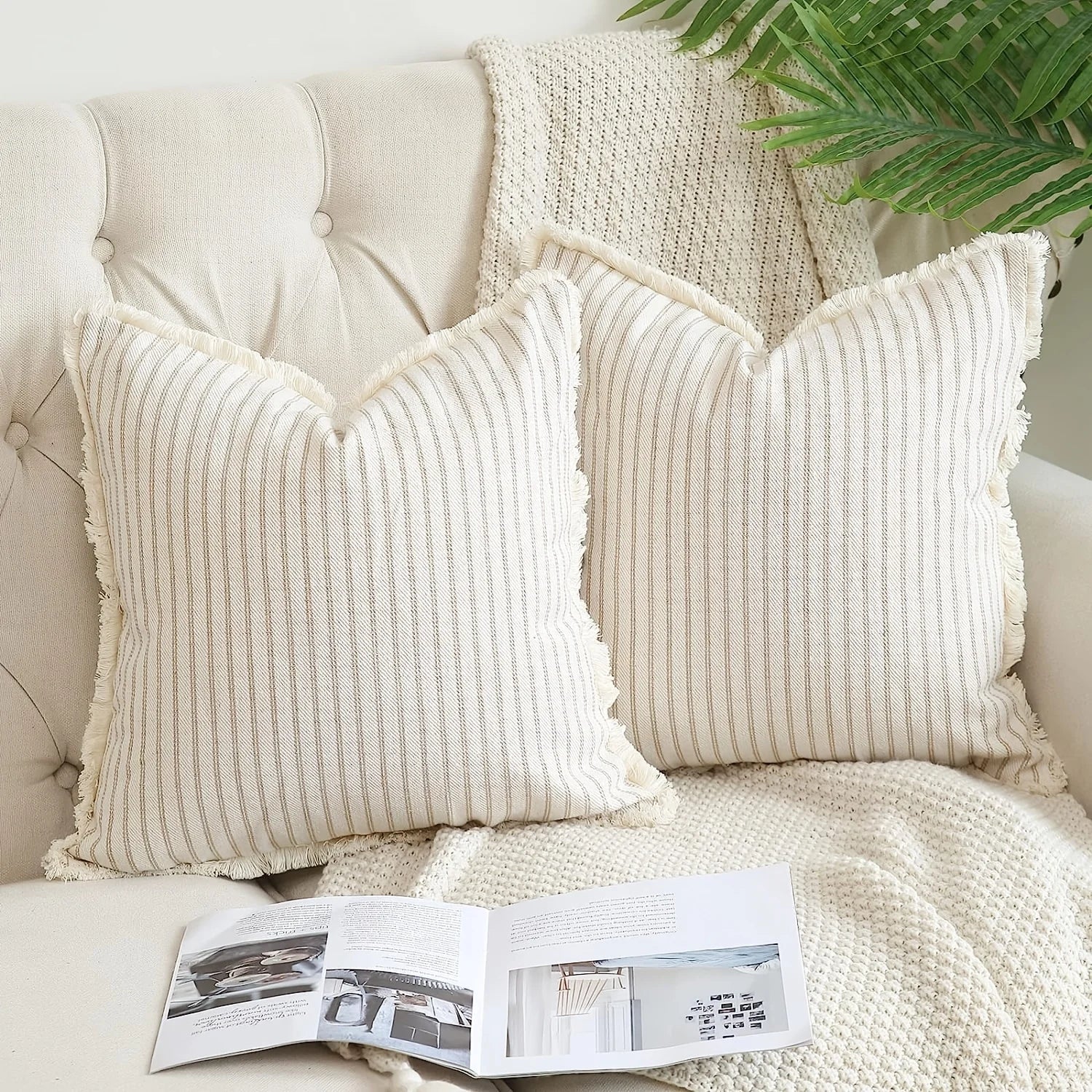 Comfortable Striped Throw Pillow For Home Bedroom & Living Room