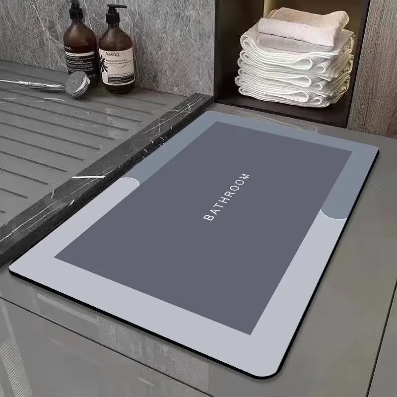 Bathroom absorbent floor mat quick drying cushion