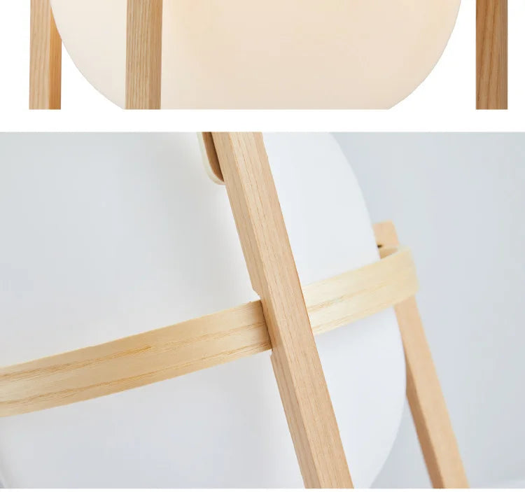 Wood Standing Lamp Modern Simple Art Tabletop Room Decor