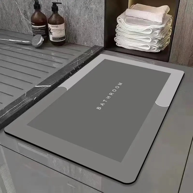 Bathroom absorbent floor mat quick drying cushion