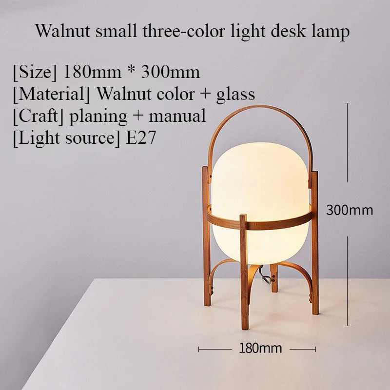 Wood Standing Lamp Modern Simple Art Tabletop Room Decor