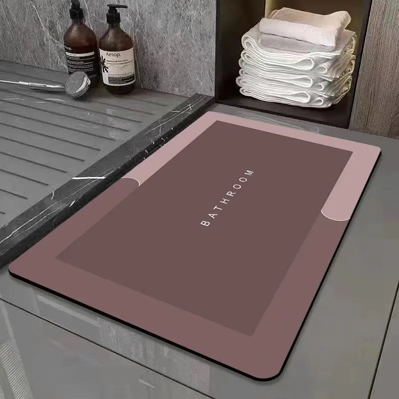 Bathroom absorbent floor mat quick drying cushion