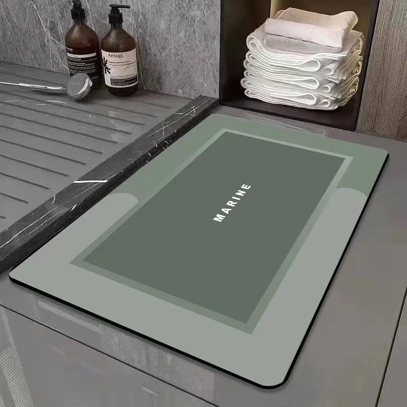 Bathroom absorbent floor mat quick drying cushion