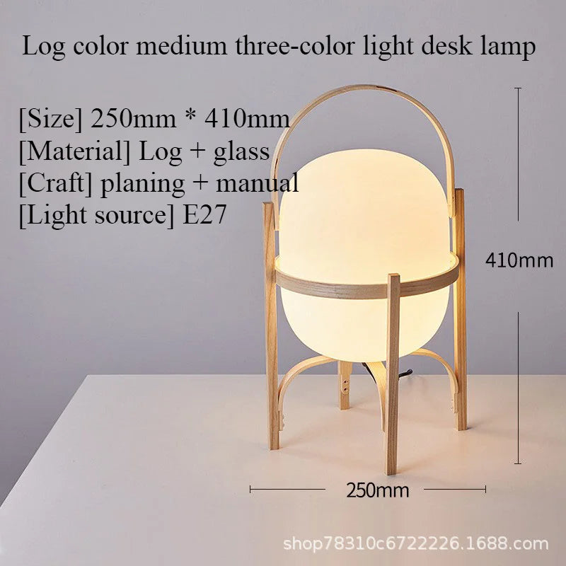 Wood Standing Lamp Modern Simple Art Tabletop Room Decor