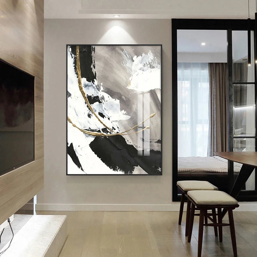 Modern Abstract Wall Art Marble Style Living Room Decoration