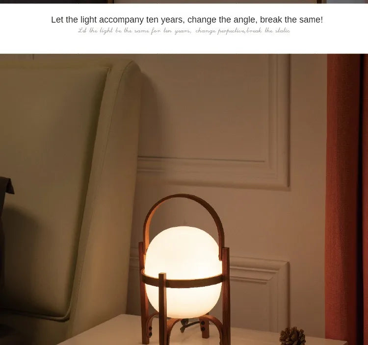 Wood Standing Lamp Modern Simple Art Tabletop Room Decor