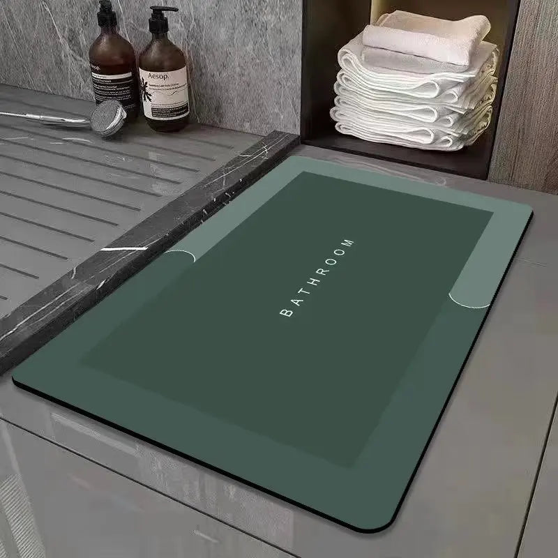 Bathroom absorbent floor mat quick drying cushion