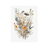 Aesthetic Wall Art Neutral Watercolor Wildflowers Plants