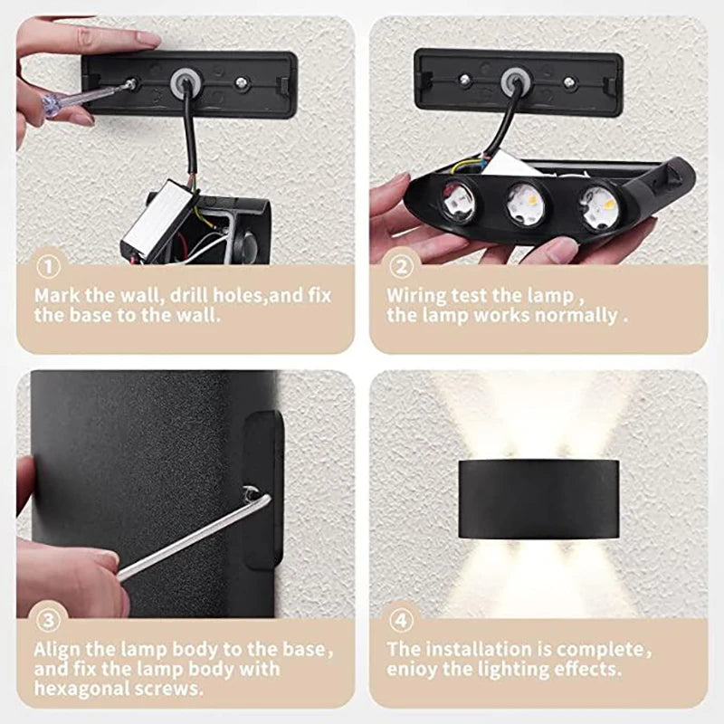 LED Wall Sconces Modern Indoor & Outdoor Lamp.