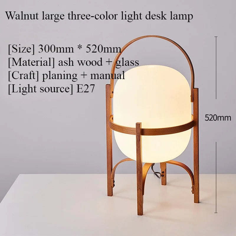 Wood Standing Lamp Modern Simple Art Tabletop Room Decor